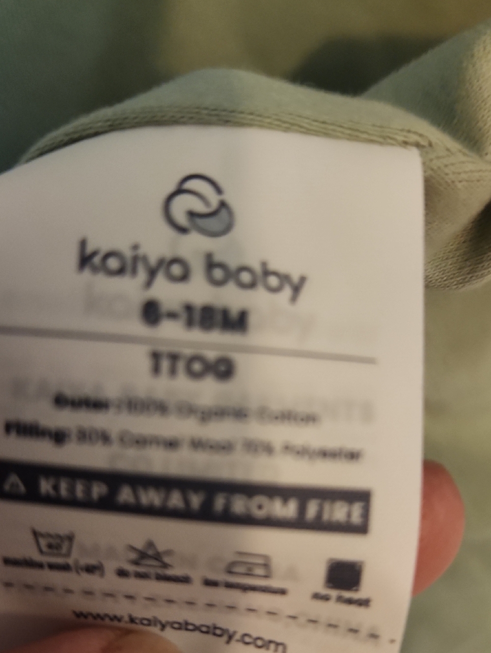 Kaiya Baby Canel Wool Sleep Sack NWT 6-18 MONTHS - Picture 3 of 3